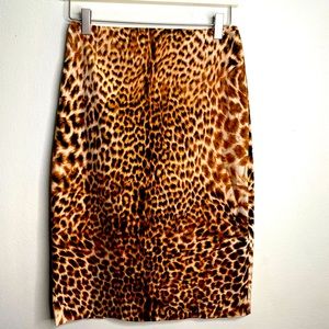 Leopard Printed Pencil Skirt Alex Marie Size 2